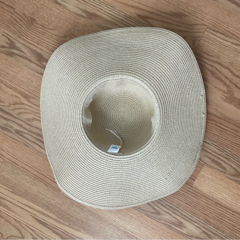 NWOT ‘Beach Life’ Wide Brim Straw Hat, Adjustable - Picture 4 of 6